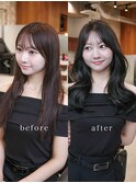 ゆるっと巻き髪/大人上品レイヤー/オリーブグレージュ