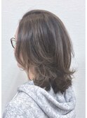 刈り上げセンターパートクラゲヘアーオリーブグレー7