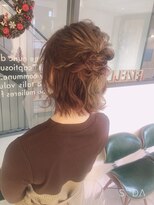 フィゼル 福島店(fizelle)&nbsp;インナーカラーとハーフアップ＊いけもとみお