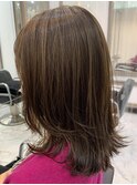 アッシュブラウン×レイヤーカットでふわっと＊【タビラマユミ】