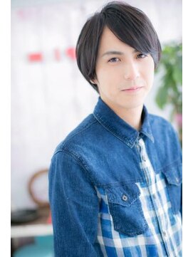 ミック ヘアアンドメイク アップ 駒込店(miq Hair&Make up) 黒髪サイドグラデーションの七三マッシュショートc1