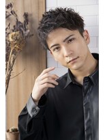 サングース(Sungoose)&nbsp;★短髪パーマプラチナアッシュブルーグレージュ