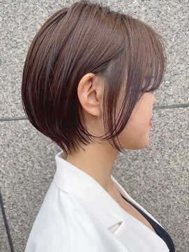 ビューオオサカ(VIEW OSAKA) 垢抜けショートボブでイメチェン☆マロンベージュの透明感カラー