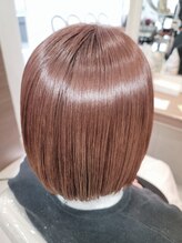 縮毛矯正と前下がりボブで女性らしさアップ！　after