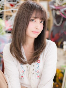 カバーヘア イヴ 戸頭店(COVER HAIR EVE) 大人かわいいシースルー前髪グレーベージュ20代30代40代