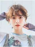 マレットヘ_斜めバンググレージュカラーシルキーベージュ_9446