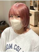 ミディアムウルフカットネオウルフカット顔まわりレイヤーカット