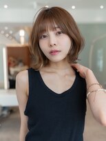 20代30代大人かわいいレイヤーカット/シルキーベージュ/ひし形
