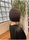 切りっぱなしボブ/内巻きボブ/ナチュラルベージュ/グレージュ