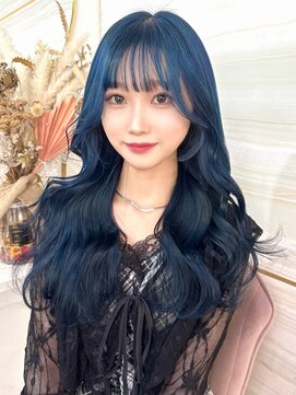 エルバイラビス 大宮(elu by lovis) 《Kanna》ケアブリーチカラー/ワンホン/ネイビーカラー/大宮韓国