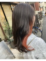 レイリー(LAiLy)&nbsp;インナーカラー　オレンジ　ロング