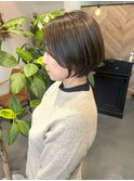 ショート×オリーブカラー