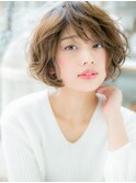 大人かわいい乾かすだけくせ毛風ボブパーマh3上尾20代30代40代