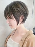 横浜西口ショートカットくびれショートベージュカラー韓国40代