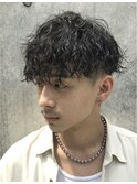 渋谷ツイストスパイラルパーマゆるめツイスパメンズビジネスヘア