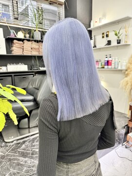 チュダック(ChuDuck) 韓国風《ペールブルー》ハイトーン/ケアブリーチ/ダブルカラー