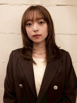 ランプ 代官山(the lamp) 前髪ありミディレイヤーアッシュブラウン