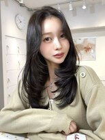 オニキス(ONYX)&nbsp;C52韓国トレンドレイヤーカットチョコブラウン表参道