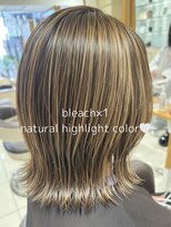 アース 武蔵境店(HAIR & MAKE EARTH)&nbsp;外ハネ×細めハイライトで叶える立体ミディアム武蔵境ハイライト