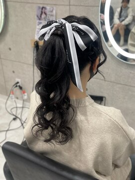 クラン 東心斎橋店(Clan) 編み込みポニー/心斎橋ヘアセット