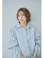 リノ 寺田町南口店(rino)&nbsp;ミディアムパーマ/コテ巻風パーマ/くせ毛風パーマ/大人ボブ