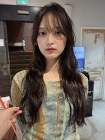 ノラ ヘアーサロン(NORA HAIR SALON) 2wayシースルーバング顔まわりカットココアブラウン透明感カラー