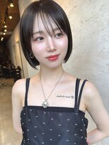 ダム(DaM)&nbsp;ナチュラルボブ前髪ありイメチェン20代30代40代ショートボブ