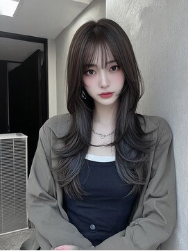 ロッソ 大橋店(Rosso) 黒髪のふんわり顔まわりレイヤー【大橋】