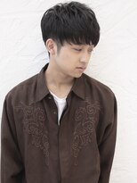 カモン(CAMON) メンズナチュラルブラック×ツーブロックショート