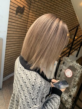 ラフ 難波店(LAFF) #黒髪#ボブルフ#ネビージュ#小顔#ワンレン