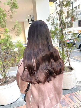 キュア 表参道(CURE) 黒髪/グレージュカラー/ココアベージュ/ヘルシーロング[表参道]