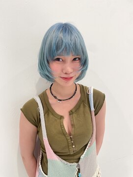 ハイブ 金沢(Hive) ダメージレス/ペールカラー/髪質改善/ウルフヘア/ペールブルー