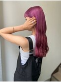 ピンク×ロングローレイヤー