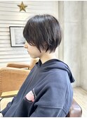 20代、30代ショートボブ/前髪/黒髪/ナチュラルショート