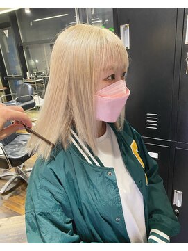 ガルボ ヘアー(garbo hair) ハイトーンブロンド高知美容院10代20代