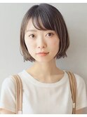 前髪ありミニボブナチュラルハイライト3
