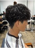 波巻きパーマ
