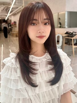 エジョン 幡ヶ谷店(Aejon) レイヤーロング/ヘルシースタイル/韓国ヘア/ベビーピンク/新宿