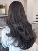 人気ブリーチなしダークグレージュ くすみカラー ブルーカラー