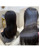 シュヴーブリヤン(cheveux brillants)&nbsp;【美髪矯正で再現性100%艶髪】表面の髪のパヤ毛を抑える縮毛矯正