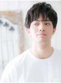 前髪パーマダークアッシュツーブロックマッシュパーマY南越谷