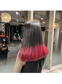 赤グラデーション×髪質改善トリートメント