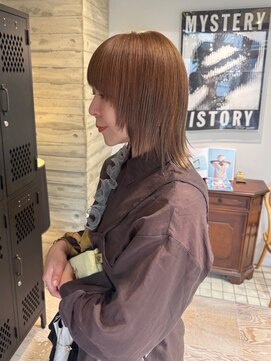 ヲタク(wotaku.) ベージュカラー透明感カラーダブルカラーウルフカットレイヤー