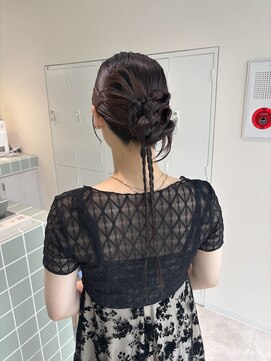 ネウィ 広島(newi) 結婚式お呼ばれアレンジ/ヘアセット/カチモリ/編み下ろし