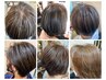 透明感ある自然な仕上がり　白髪ボカシカラーとカット　