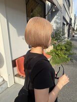 チャプター 問屋町(chapter)&nbsp;ケアブリーチミルクティーベージュカラーミニボブショートボブ