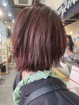 ルシードスタイルアイフラット(LUCIDO STYLE I-FLAT) くびれボブ/ピンクブラウン/30代、40代