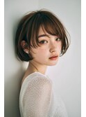 透け感前髪×ナチュラルショート