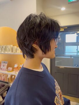ロンド パルティール 大宮(Lond partir) バタフライカットグレーブラウンミディアムレイヤーカット/大宮