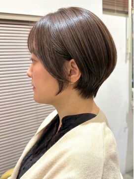 ヘア アンド スパ エジェリ プリム(hair&spa egerie prime) グレージュ×丸みショート30代40代